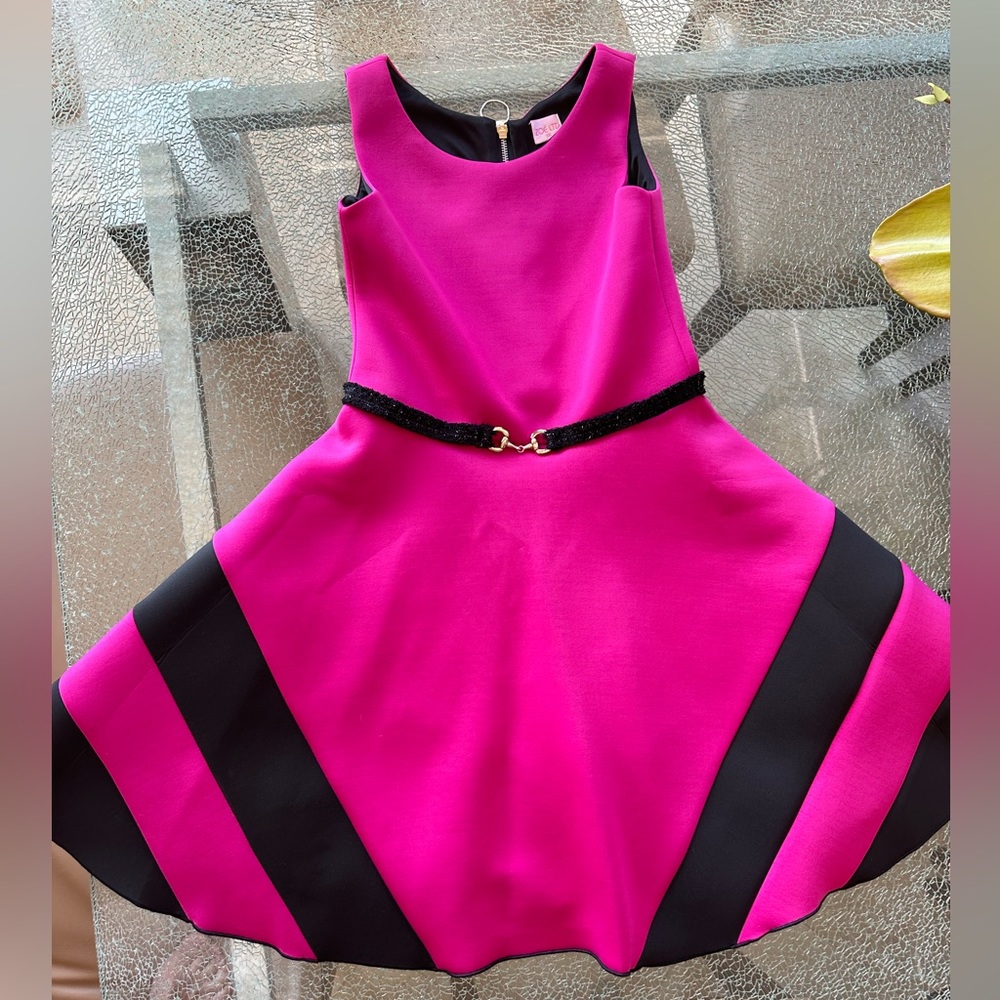 Zöe Ltd. Size 16 girls dress Hot Pink & Black NWOT!